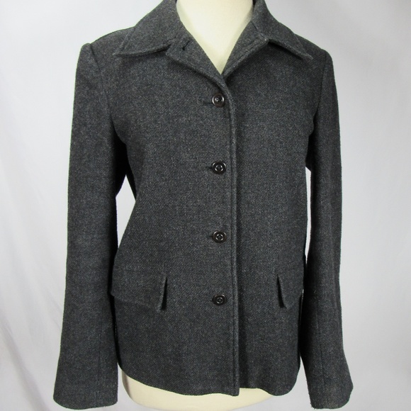 GAP Jackets & Blazers - Gap M wool charcoal blazer coat jacket btn down